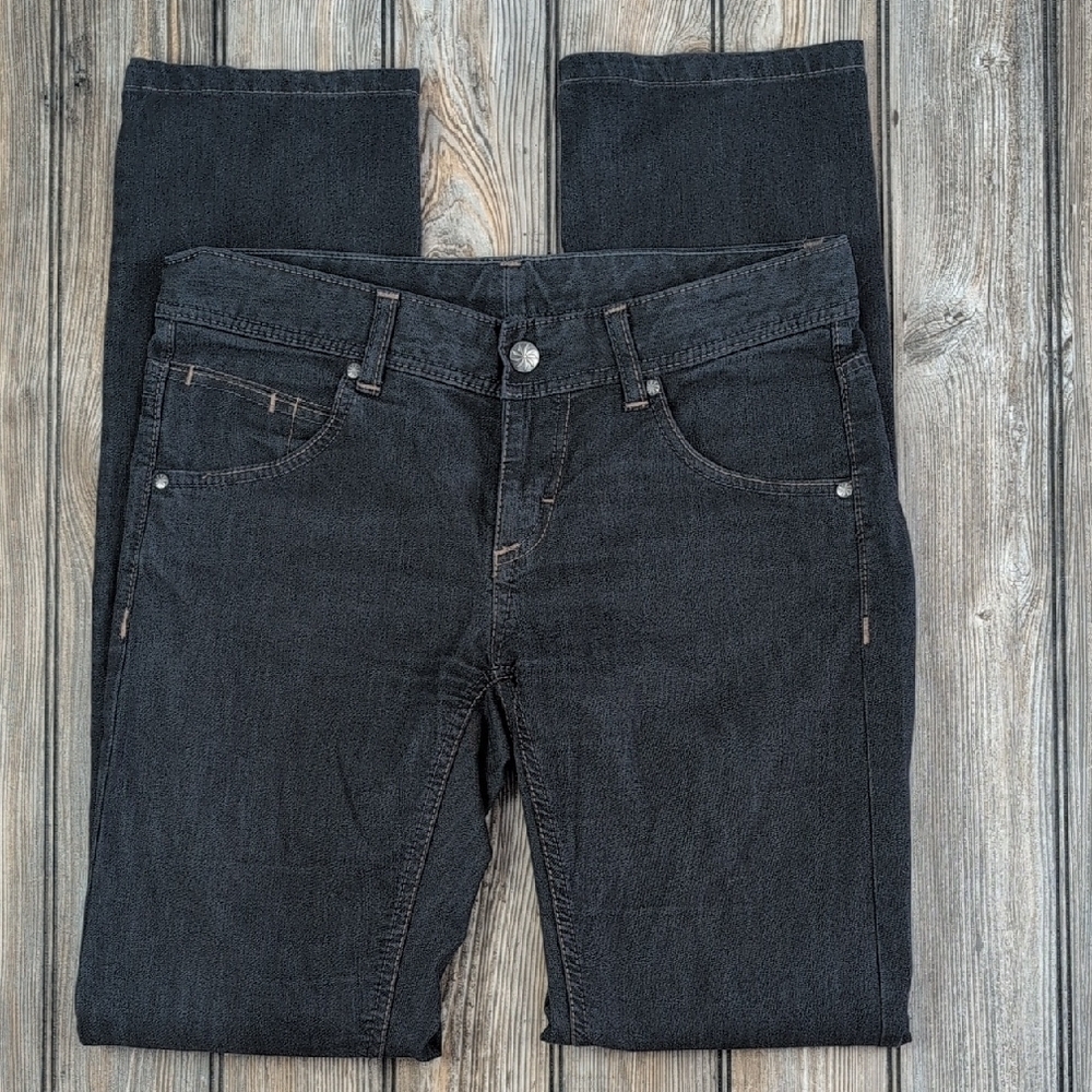 Athleta Black/Charcoal Grey Straight Leg Drawstring Pants - Size 8​